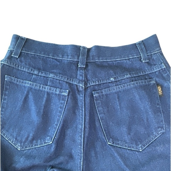 Vintage 90s Fendi Amor Dark Wash Jeans Size 31 - Picture 5 of 10